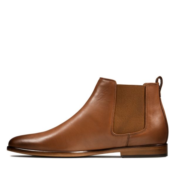 Clarks Mens Code Hi Chelsea Boots Brown | UK-9642715